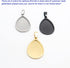 10pcs Stainless Steel 18x25mm Teardrop Bezel Pendant Trays DIY Cameo Base Blanks for Necklace Making...
