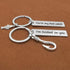 Vadaka Couple Keychain I'm Hooked on You You're My Best Catch Keychain Set Fisherman Gift Fishing Lure Jewelry Couple Gift for Lovers Boyfriend Gi...