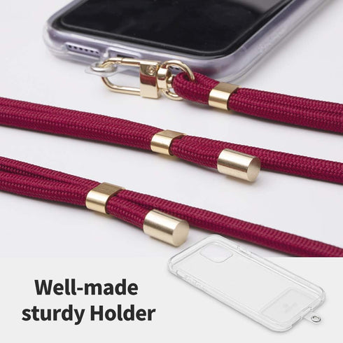 Sinjimoru Cell Phone Lanyard for Phone Case (2Packs), with Adjustable Phone Strap for Wrist Compatible with Key Holder & ID Card Holder. Sinji Str...