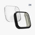 kwmobile Case Compatible with Fitbit Versa 2 Case - 2X TPU Silicone Fitness Tracker Cover - Black/Transparent...