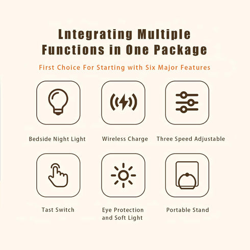 Bedside Lamp with Wireless Charger, 3 in 1 Touch Lamp, Phone Holder, Dimmable Wireless Charging Lamp, 3 Color Modes Touch Control LED Night Light ...