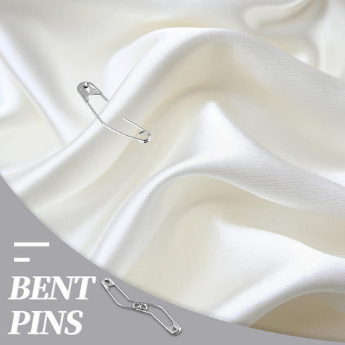 120 Pieces Quilting Pins 1-1/4inch / 32mm Curved Safety Pins Size 1 Basting Pins Nickel-Plated Steel(#1)...