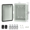 LeMotech Electrical Box, IP67 Waterproof Hinged Cover Stainless Steel Latch Junction box, ABS Plastic Electrical Enclosure with Mounting Plate,Wal...