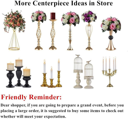 Sziqiqi Trumpet Floral Centerpiece Riser Stand for Wedding Reception Centerpieces Party Event Anniversary Birthday Decoration Flower Arrangement P...