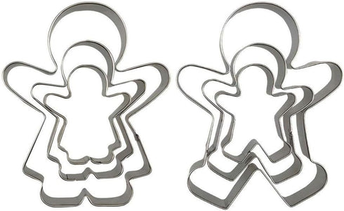 6PCS Cute Funny Gingerbread Boy and Girl Christmas Lebkuchen Cookie Cutter Molds, Like A Family by CSPRING...