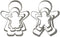 6PCS Cute Funny Gingerbread Boy and Girl Christmas Lebkuchen Cookie Cutter Molds, Like A Family by CSPRING...