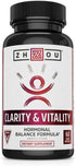Zhou Clarity and Vitality (formerly DHEA) 50 mg, Hormonal Balance Formula for Women & Men, Healthy Aging, Non-GMO, Vegan, Gluten Free, 60 Capsules...