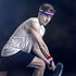BEFORYOU 2 Sets Striped Sweatbands Set, 2 Pieces Sports Headband and 4 Pieces Wristbands, Colorful Striped American Flag Style for Men and Women...