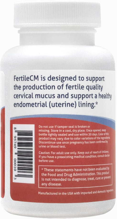 Fairhaven Health FertileCM Fertility Supplement for Women, Capsules - Fertile Cervical Mucus, Ovulation Cycle, includes L-Arginine, N-Acetyl-Cyste...