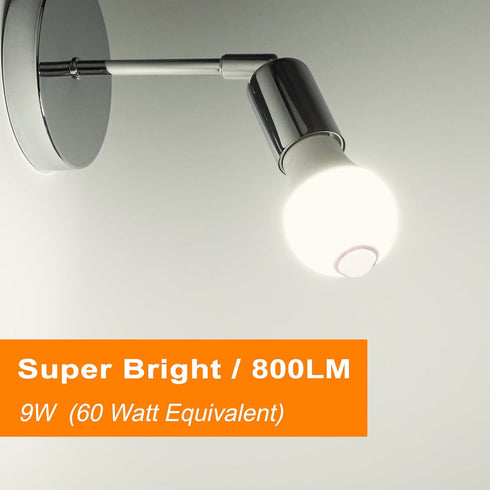 GREENIC Motion Sensor Light Bulbs Indoor, E26 A19 9w Led Outdoor Security Lights with Pir Motion Detector and Dusk to Dawn Sensor, 60 Watt Equival...