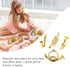 Balacoo 4Pcs Mini Plastic Musical Instrument Dollhouse Trumpet Saxophone Miniature Dollhouse Model Gold Christmas Tree Hanging Decor...