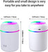 2 Pieces Cool Mist Humidifiers, Portable Mini Humidifiers, 300 ml, Quiet USB Personal Desktop Humidifier, Small Humidifiers with 2 Mist Modes and ...