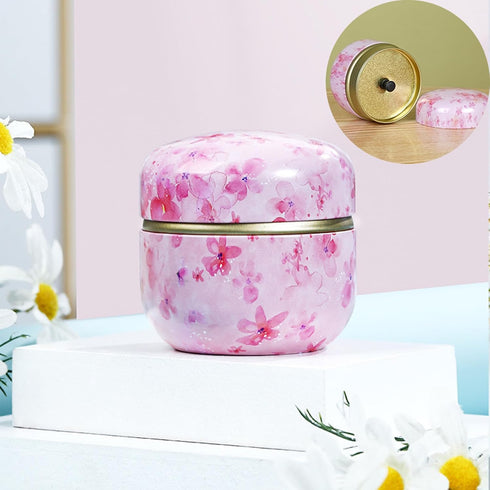 Body Powder Puff and Container for Dusting Powder, Women Powder Puff and Powder Case for Bath and Travel (Sakura)...
