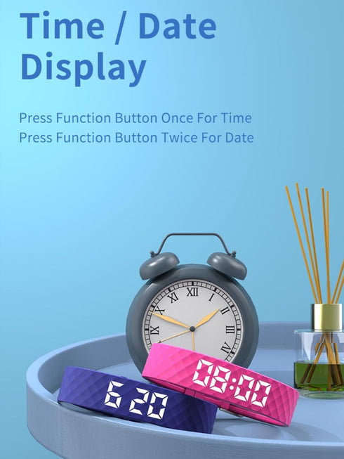 Non-Bluetooth Led Fitness Tracker Watch No App No Phone Required Fitness Watch Pedometer Watch with Steps Calories Sleep Tracker Alarm Clock for M...