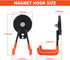Extra Strong Magnetic Hooks for Hanging Heavy Duty, 2.6in Large Industrial Magnet Hooks, Magnetic Hook with Anti-Slip Coating, Storage Utility Mag...