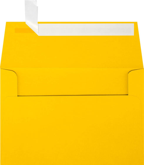 LUXPaper A4 Invitation Envelopes | Peel & Press | 4 1/4" x 6 1/4" | Sunflower Yellow | 80lb. Text | 50 Qty...