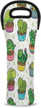 Cactus Cat Wine Bag Neoprene Wine Tote Bags Leakproof Travel Wine Tote with Handle Reusable Cooler Bag for Camping Picnic Travel Wine Lover Gift...