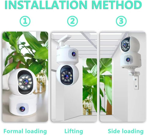 Security Camera, 1080p high-Definition Indoor Camera, 360 °Home Safety pet Camera, with Motion Tracking, Mobile Application, Two-Way Audio, Infrar...