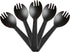 Black Plastic Spoon Forks, Premium Disposable Forks Cutlery for Parties Picnics Camping Family Gatherings (100)...