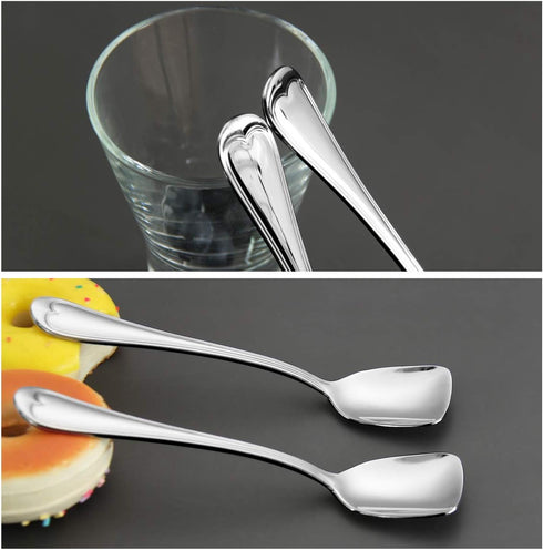 Ice Cream Spoons 18/10 Stainless Steel Dessert Spoon 4 Pcs, Shovel Spoons, 6.0 Inches, Dishwasher Safe...