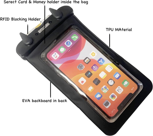 Waterproof Waist Pouch Surfing Crossbody Belt Dry Phone bag Floating Fanny Dry Pack swimming Waterproof Case with Cash key holder for Iphone 14 13...