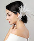 Bridal 1920s Flapper Feather Hair Clip Pin Crystal White Feather Roaring 20s Headpiece Prom Party Festival Hair Jewelry for Women...