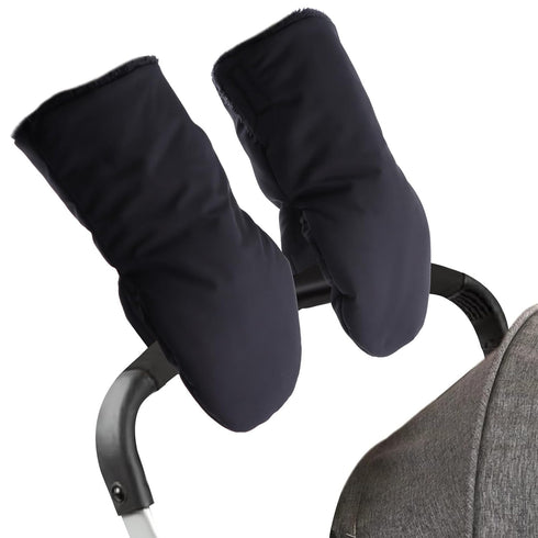 Zsedrut Stroller Gloves Universal Winter Anti-Freeze Stroller Mittens Water Repellent Hand Warmer Muff Fleece Lined,Winter Stroller Accessories (B...