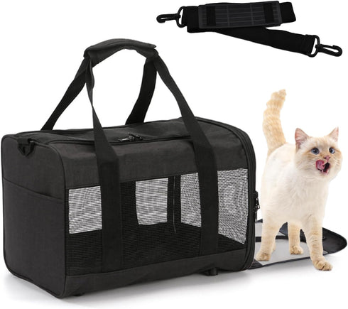 Travel Carrier for Cats Cat Soft-Sided Carriers Ventilated Breathable Foldable Cat Carrier Soft Airline Approved Dog Carrier for Small Medium Dogs...