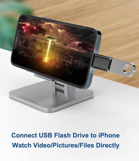Lightning to USB Camera Adapter, Apple MFi Certified USB OTG Cable Converter for iPhone 14 13 12 11 Pro Max XS XR X 8 iPad, Support Connect Camera...