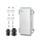 Waterproof Outdoor IP67 Junction Box (7.9"x3.9"x2.8") with Mounting Plate, Hinged Grey Cover and Wall Brackets - Weatherproof ABS Plastic Electric...
