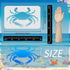 FINGERINSPIRE Crab Stencil 11.7x8.3 Inch Ocean Animal Stencil Template Decoration Sea Creatures Stencil Summer Ocean Beach Nautical Stencil for Pa...