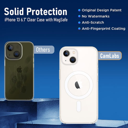 [7 in 1 Defender iPhone 13 Magnetic Case 6.1 Inch + 2 Pack Tempered Glass Screen Protector + 2 Pack Camera Lens Protector [Military Grade Protecti...