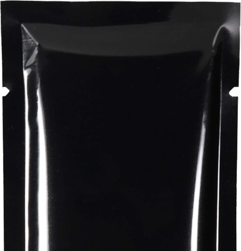 QQ Studio 100 PCS Metallic Mylar Foil Open Top Sealable Bags (7x10cm (2.7x3.9"), 100x Black)...