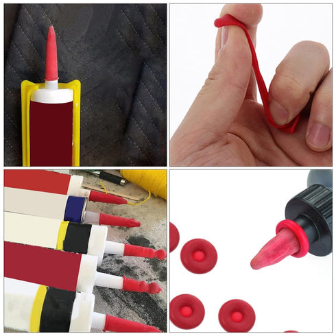 20Pcs Caulk Caps Caulking Saver Tube Sealer Cover Saving Protective Glue Sealing Protector Nozzle Tips...