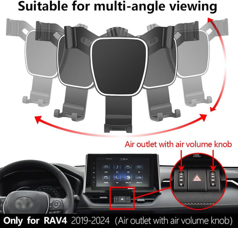 Car Phone Holder for Toyota RAV4 2019-2025,Hybrid XSE Limited,Prime XSE 2021-2025 Auto Accessories Navigation Bracket Interior Mobile Cell Phone M...