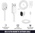 6ft/1.8m Weatherproof Outdoor Charging Cable with Quick Charge Adapter Compatible with Arlo Ultra/Ultra 2/Pro 3/Pro 4/Pro 5s (White) (NOT Compatib...