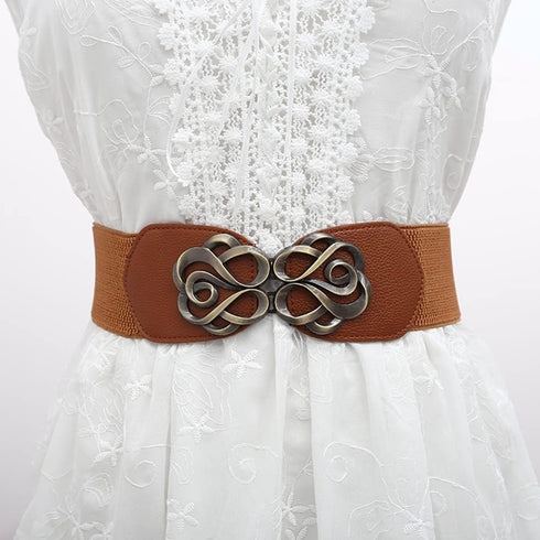 Skinny Belts for Women ,rose flower Belts Fashion Dress Belts Stretch Women Waist Belts Plus Size Elastic Waist Band for Dresses., Black, 66x6cm...