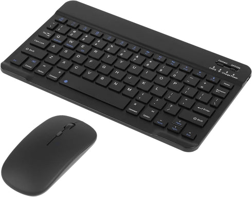 Bluetooth Keyboard and Mouse Combo Ultra-Slim Portable Rechargeable Compact Wireless Mouse Keyboard Set for Pad/iPad Pro/iPad Mini/iPad Air Mac OS...