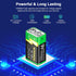 9V Lithium Battery, High Capacity 1300mAh,with 2 in 1 USB Charging Cable, (2024 New Version)Rechargeable 9 Volt Square Batteries for Smoke Detecto...