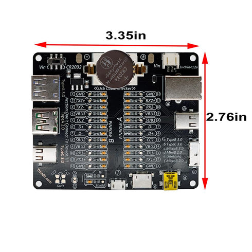 USB Cable Tester Board USB Cable Checker Data Wire with Acrylic Case Charging Test Data Line Type-C Micro Type A Type B...