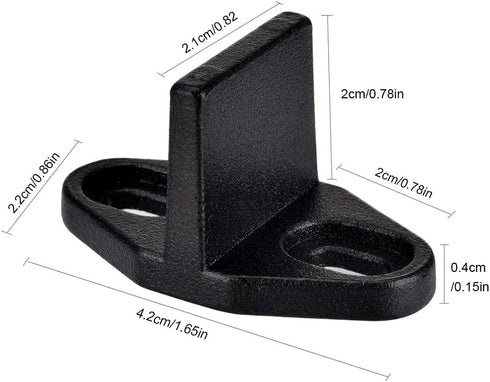 Barn Door Floor Guides, 2 Pack Sliding Door Bottom Guide Floor Mount, T Shape Track Guide Hardware, Black...