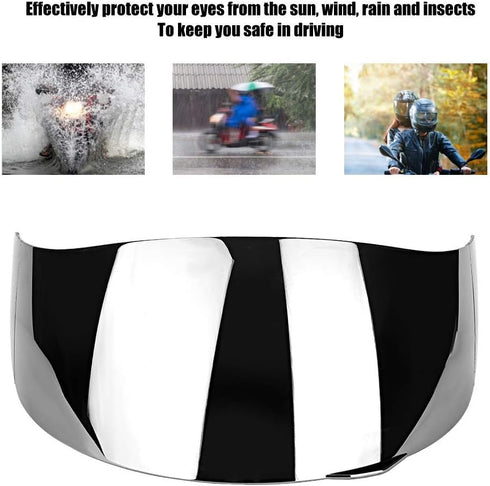 Qiilu Motorcycle Wind Helmet Lens Visor Full Face Fit For AGV K1 K3SV K5(Sliver)...