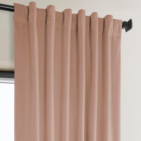 HPD Half Price Drapes Heritage Plush Velvet Curtains 108 Inches Long Room Darkening Curtains for Bedroom & Living Room 50W x 108L, (1 Panel), Peac...