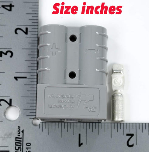 Anderson Power Products SB50 Connector Kit, 50 Amps, Gray Housing, w/ 10 12 AWG, 6319 (1 Pair)...