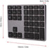 Bluetooth Numeric Keypad, 35Keys Ultra Thin Number Pad Bluetooth5.0 Rechargeable for Tablet for Windows for Laptop/Smartphone(Iron Gray)...