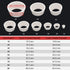 Buchner Funnel Flask Adapter Set, 9 in 1 White Filter Adapter Cones, Tapered Collar...