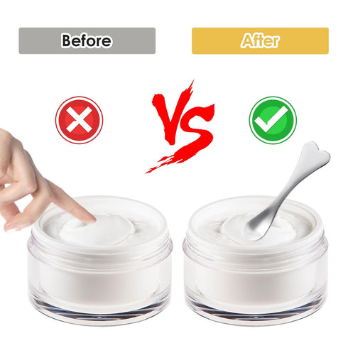 Metal Makeup Spatula 4 Pieces Facial Massage Scoop Mini Beauty Spoons Heart-shaped Skincare Applicator Brush Reusable Cosmetic Tools for Face Mask...