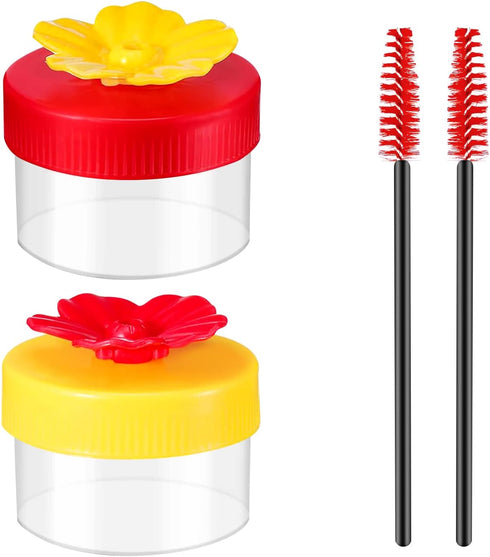Handheld Hummingbird Feeders, 2pcs Hummingbird Hand Feeder, Hand Hummingbird Feeders, Hummingbird Feeder Handheld with Cleaning Brush for Outdoor ...