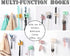 Silicone Toothbrush Holders - 6 Pcs Razor Hooks Adhesive Wall Mounted for Hanging Towel Key Plug Cable, Utility Decoration Hook Stick to Dorm Room...