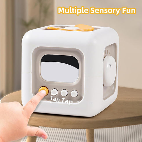 Montessori Fidget Toy Block - Educational Busy Cube 6 in 1 Kids Preschool Baby Toddler Travel Toys, Learning Stimulation Activity Boards for Toddl...